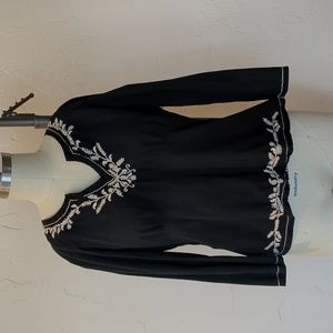 Cotton hippie shirt, 3/4 length sleeves